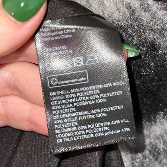 Wool Plaid Pea Coat - Picture 4 of 4